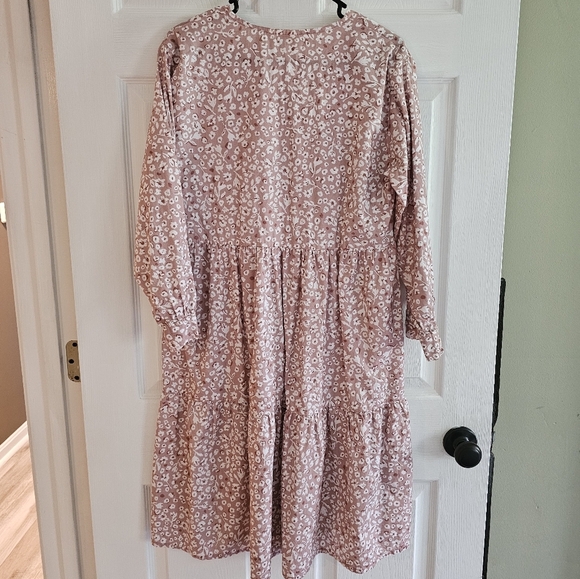 Reistor Ruched Midi Dress Organic Cotton Coral Rush - Picture 6 of 11